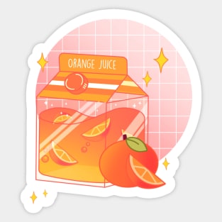 Orange Juice Box Sticker